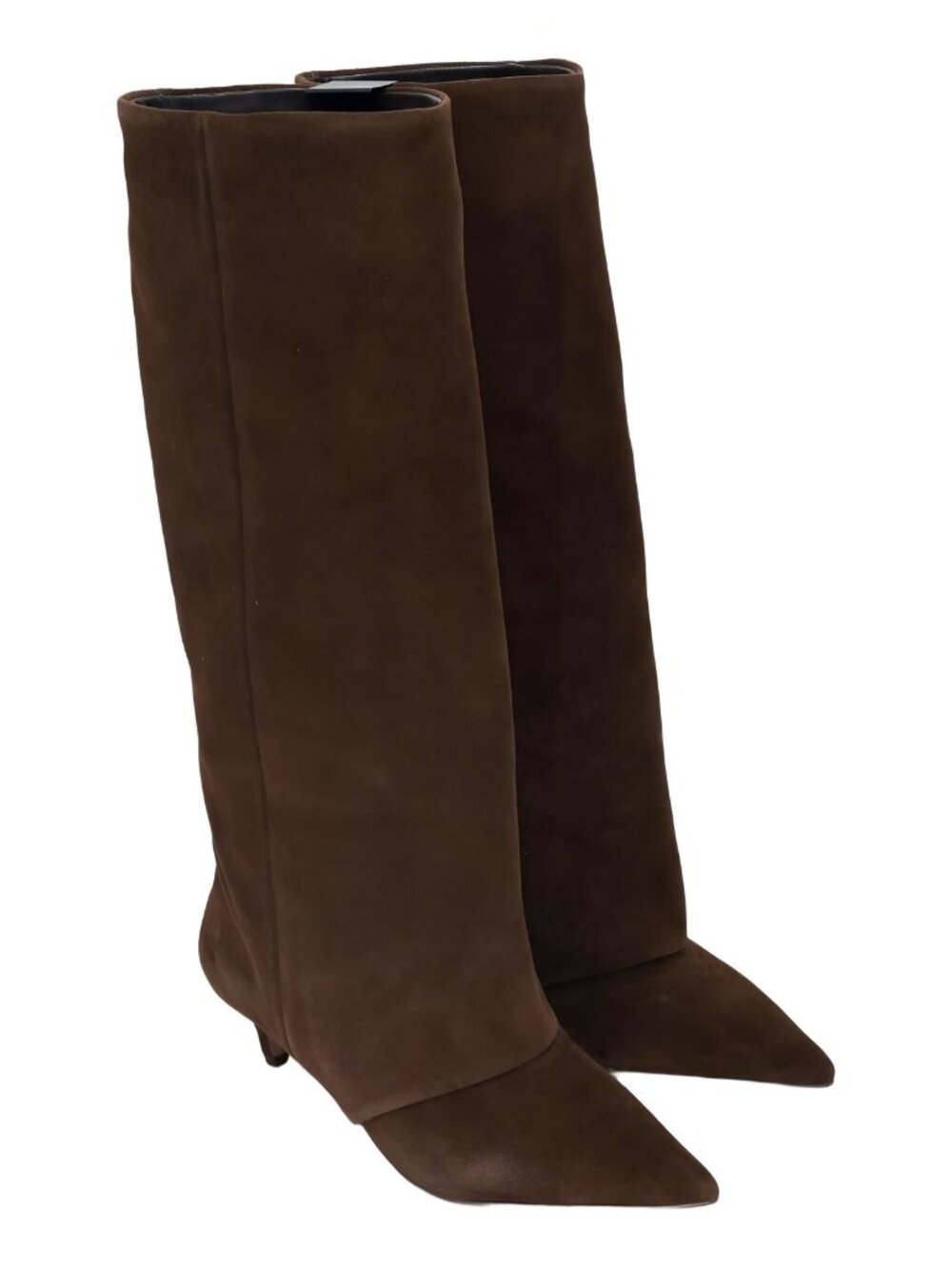 Steve Madden Luca Knee-High Chestnut Suede 2-inch Kitten Heel Boots 7M - Picture 4 of 6